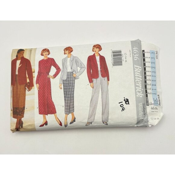 Butterick Sewing Pattern 4636 Womens Jacket Top Skirt Pants Uncut Sizes 12 14 16 - Picture 8 of 8